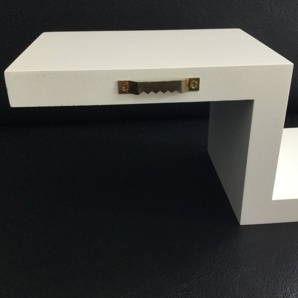 Hand Crafted White Wooden Wall Shelf - Picture 5 of 5